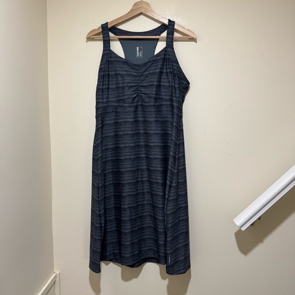 Mondetta Dresses & Skirts - Womens Mondetta Workout Gym Athlete Black Striped Tank Top Dress Size Large